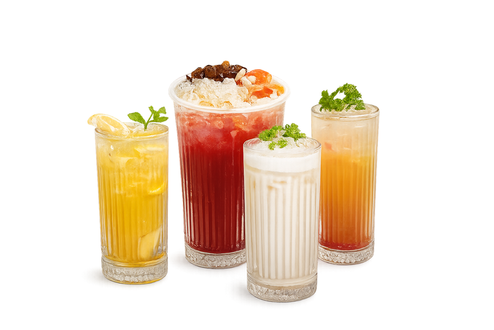 Ly trà sữa Egg Tea sốt dâu tây tươi mát