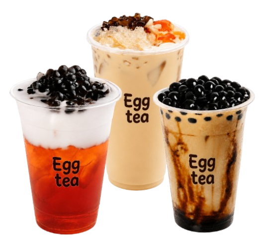 Ly trà sữa Egg Tea sốt chanh leo nhiệt đới